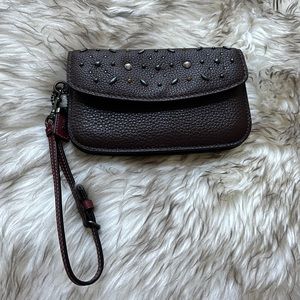 Coach Prairie Rivets Clutch, Oxblood